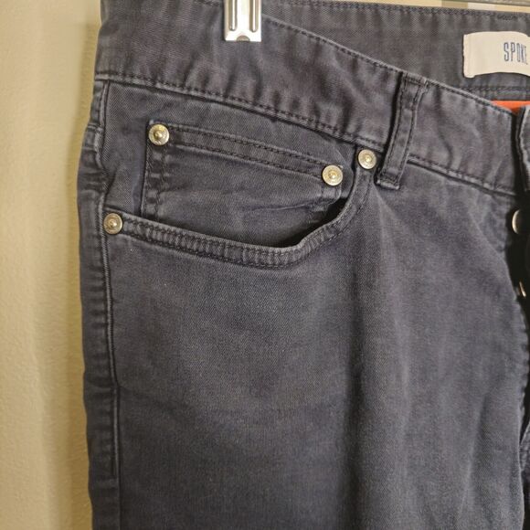 Spoke Fives Build A Chino Jean Blackish Blue Button Fly Waist 32 - Picture 4 of 13